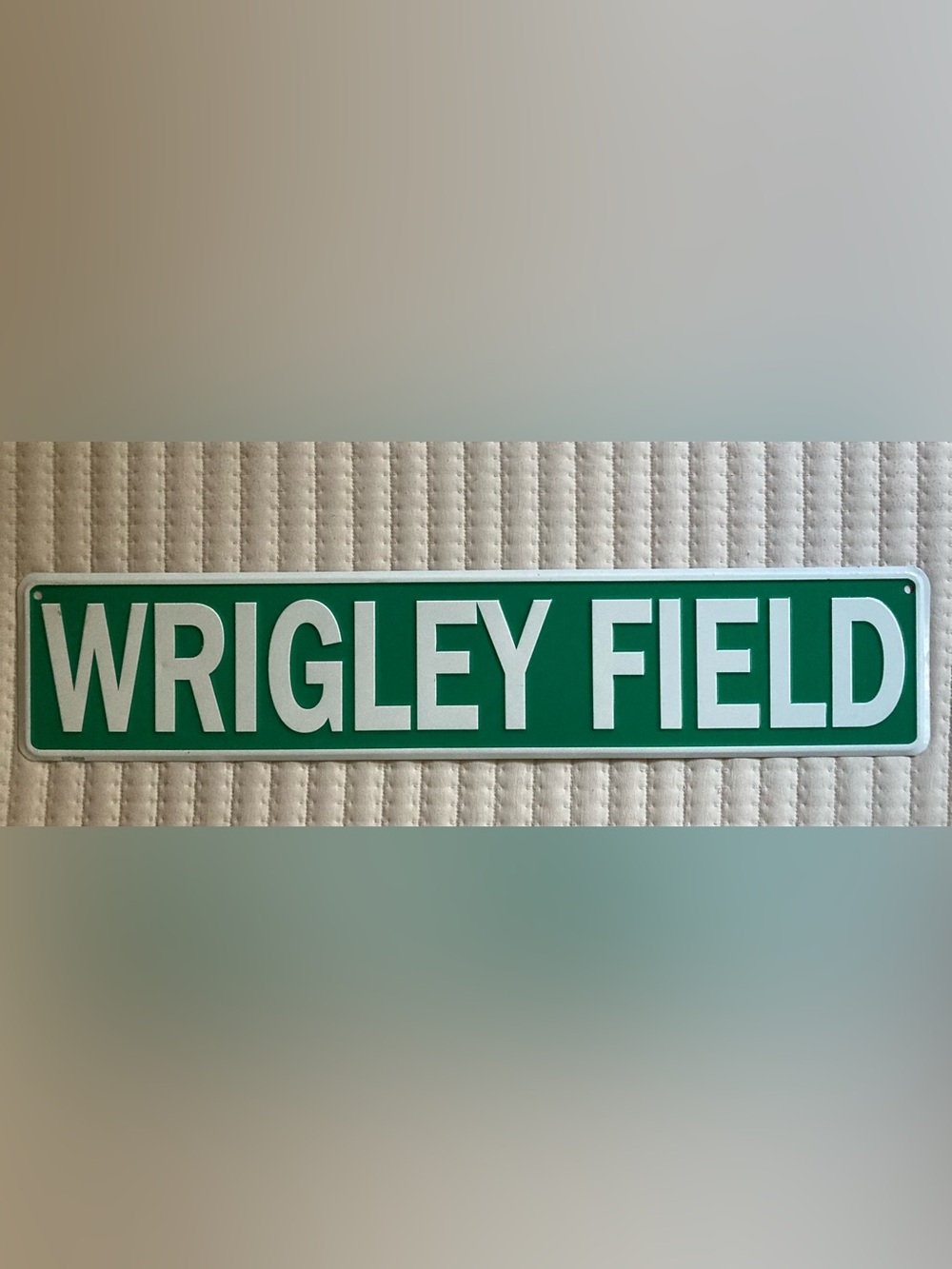 Vintage Wrigley Field Street Sign Chicago Cubs Decor Chi Town Baseball Man Cave